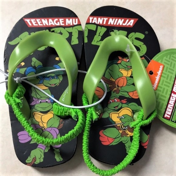 Nickelodeon Mutant Ninja Turtle Slip On Sandals Childs Size 5 / 6 NWT - Picture 1 of 4
